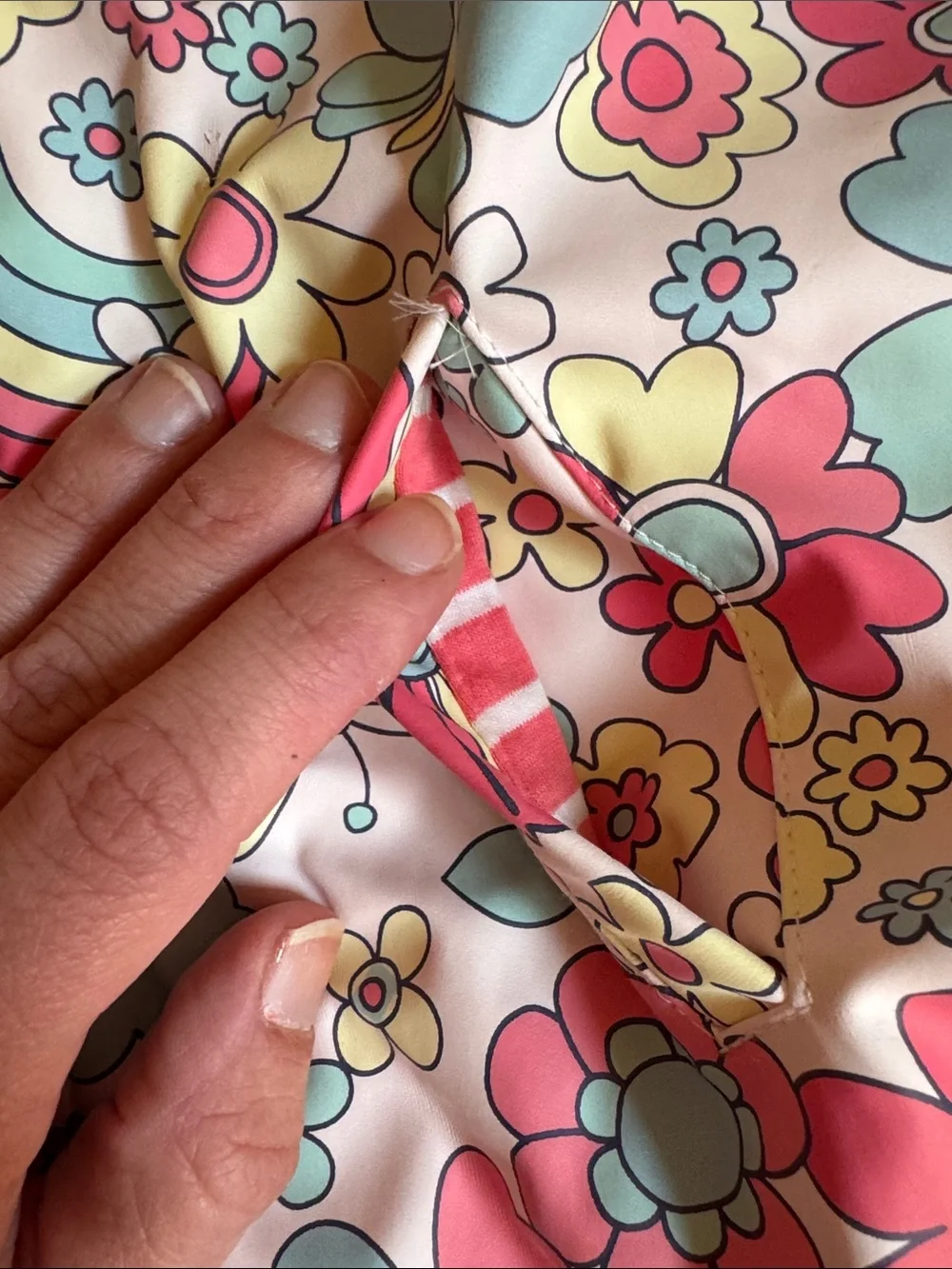 Little Me Toddler 18 Month Pink & Blue Floral Hooded Raincoat with Soft Lining